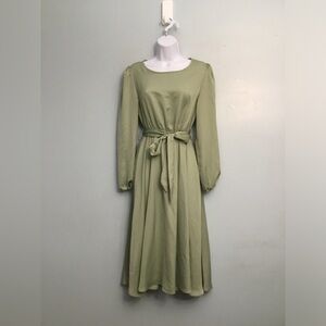 SHEIN Olive Long Sleeve Dress